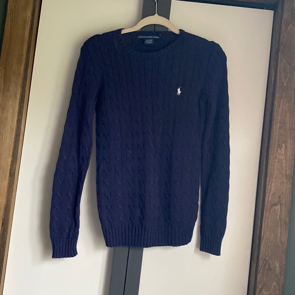 Ralph Lauren cable knit sweater.